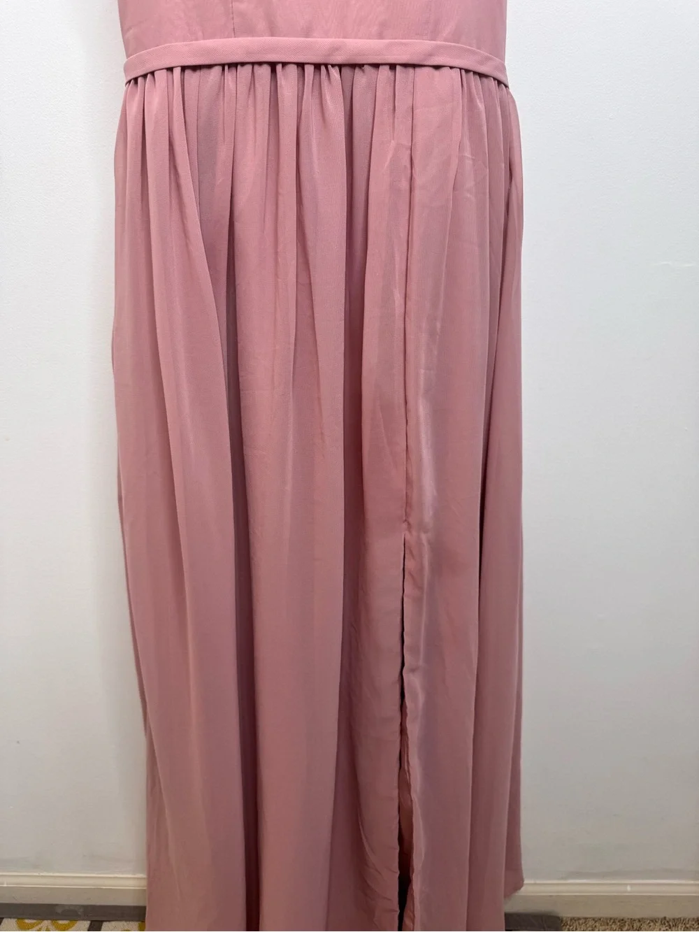 Azazie Everett Dusty Rose Chiffon Dress - Picture 9 of 9